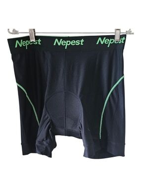 Nepest Men’s 4D Padded Cycling Shorts - XL - Black/Green NWT